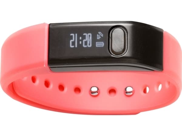 DENVER BFA 10 - Aktivitetssporer med bånd - rosa - display 0.49" - monokrom - Bluetooth - 22 g