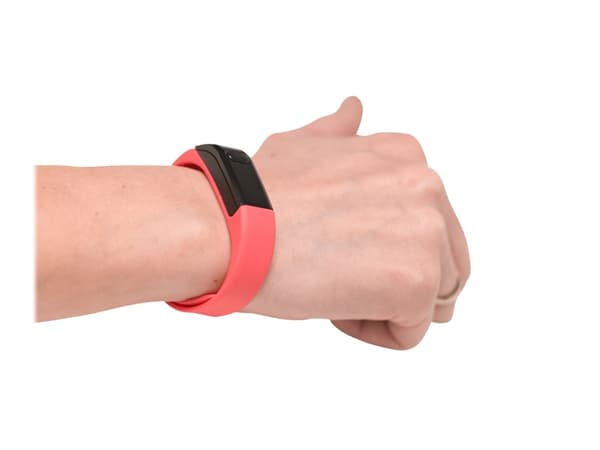 DENVER BFA 10 - Aktivitetssporer med bånd - rosa - display 0.49" - monokrom - Bluetooth - 22 g