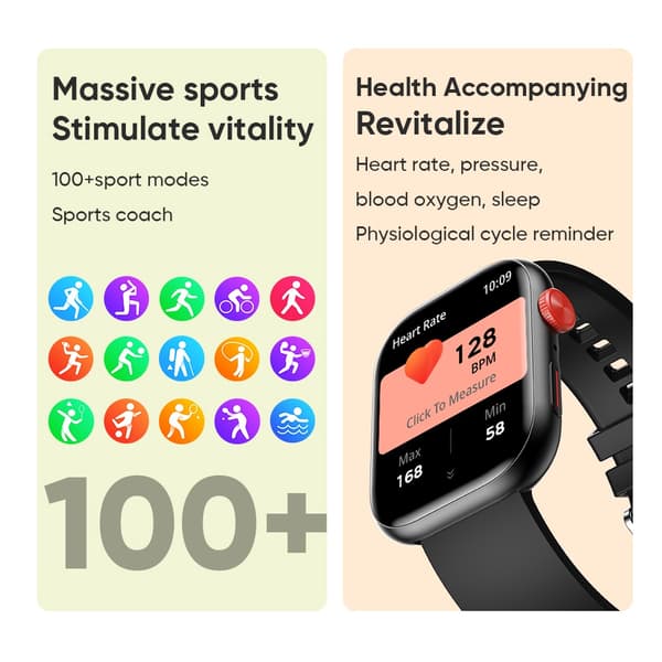 Smartwatch LC88 med sundhedsmonitor og sportstilstande