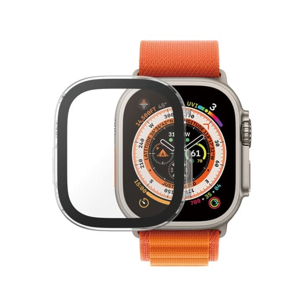 PanzerGlass Skjermbeskytter med D3O Full Body Apple Watch Ultra - 49 mm - Transparent