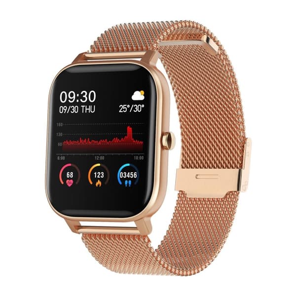 Stilren Smartklocka m Rostfritt Armband