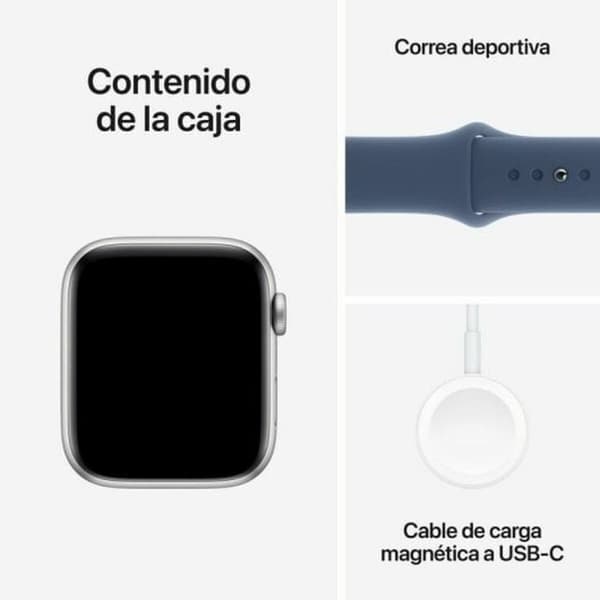 Smartklocka Apple Watch SE 1,78" Blå Silvrig Ø 44 mm