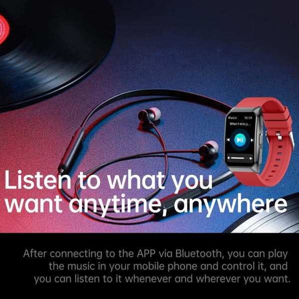 Smartwatch med opkald Bluetooth-sundhedsmåler Fitnesstracker Smartwatch - Lyserød