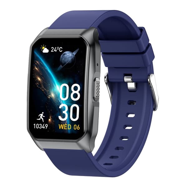 Smartklokke med Bluetooth-samtale Helsemonitor Fitnesstracker Smartklokke - Blå