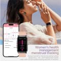 Miniatyrbilde 9 av 10: Smartklokke med Bluetooth-samtale Helsemonitor Fitnesstracker Smartklokke - Blå