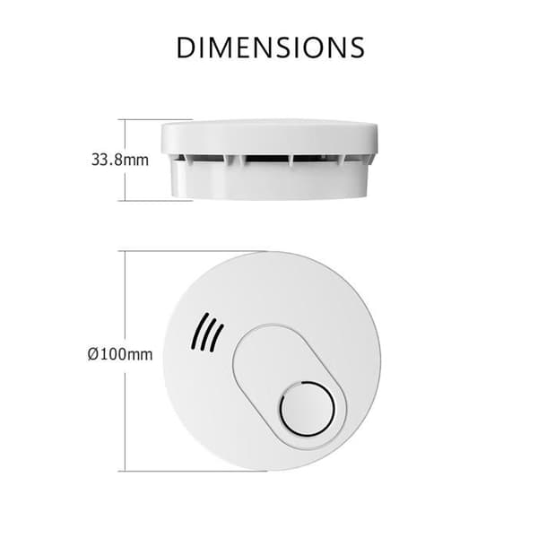 ELRO FS1510 rökdetektor med magnet - 10 års batteri - Europeisk standard EN14604 - 2 st