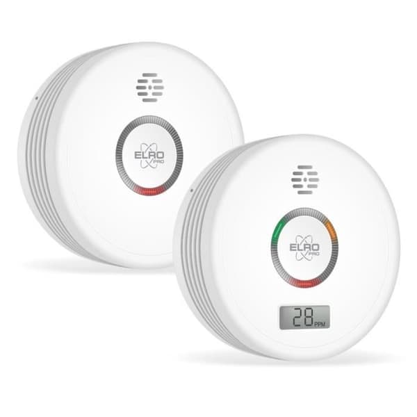ELRO FF4910 PRO Brandsläckningssats - rökdetektor och kolmonoxiddetektor med 10 års batteri