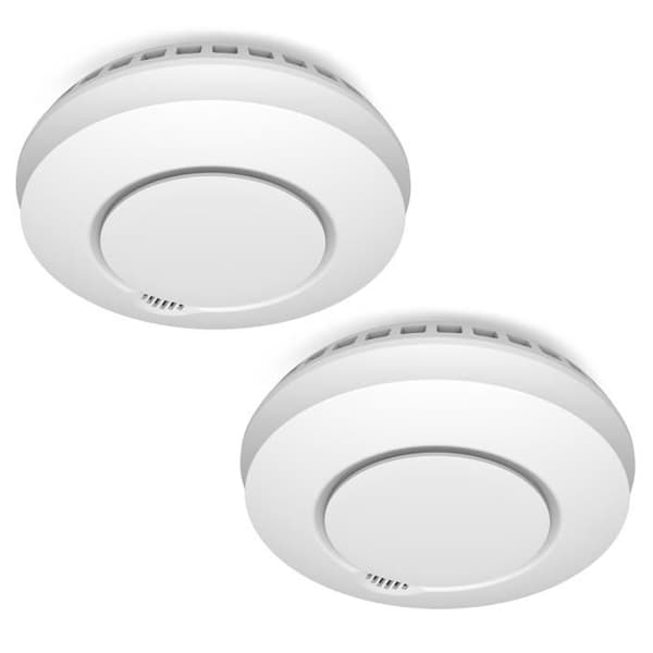 ELRO Connects FZ5002R Trådlös Rökdetektor - Anslutbar - Testad enligt DIN EN14604 - med Värmesensor - 2 Styck Vit