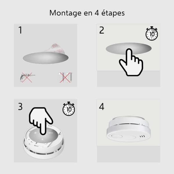 Monteringssats - ELRO - FM7000 - Magnetisk montering - 6 delar - Ingen borrning