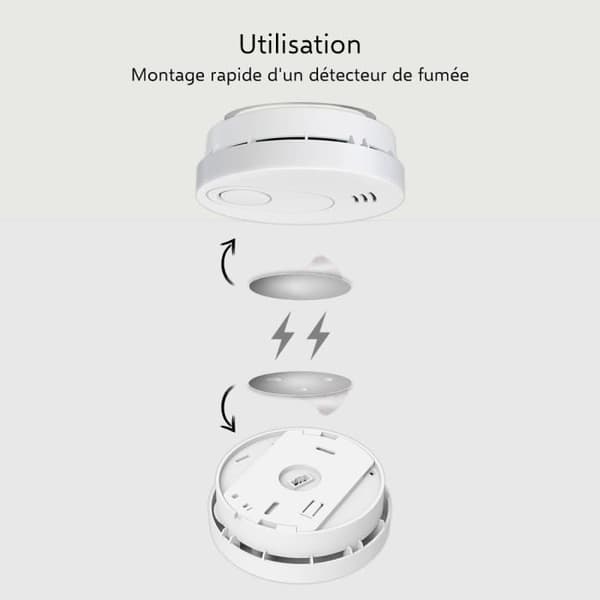 Monteringssats - ELRO - FM7000 - Magnetisk montering - 6 delar - Ingen borrning
