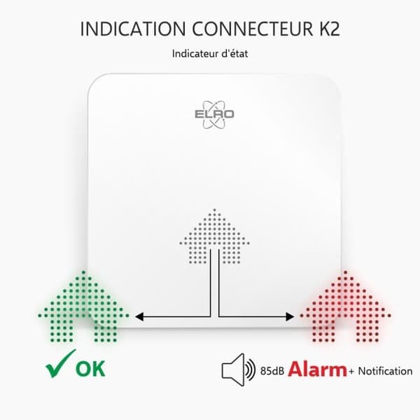ELRO Connects SF500S Smoke Detector Kit - Komplett Kit K2 Connector + 3x trådlöst Smoke Detector Kit - Meddelar via smartphone