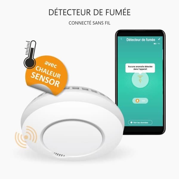 ELRO Connects SF500S Smoke Detector Kit - Komplett Kit K2 Connector + 3x trådlöst Smoke Detector Kit - Meddelar via smartphone
