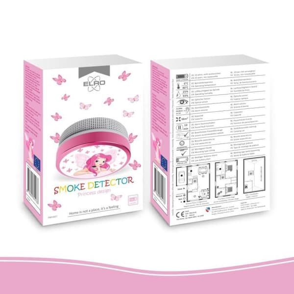 Rökdetektor för barn ELRO FS8110 - Elven Princess design - 10 års batteri - EN14604 kompatibel