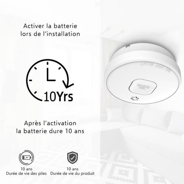ELRO FS2010 rökdetektor med 10 års batteri - EN14604:2005/AC:2008 kompatibel - 6 delar