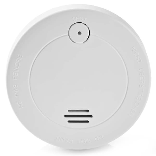 NEDIS detektor kouře/ EN 14604/ hlasitost 85 dB/ 1x 9V/6F22/ výdrž snímače 5 let/ bílý