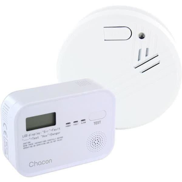 CHACON - Pack Rökdetektor + Co Alarm