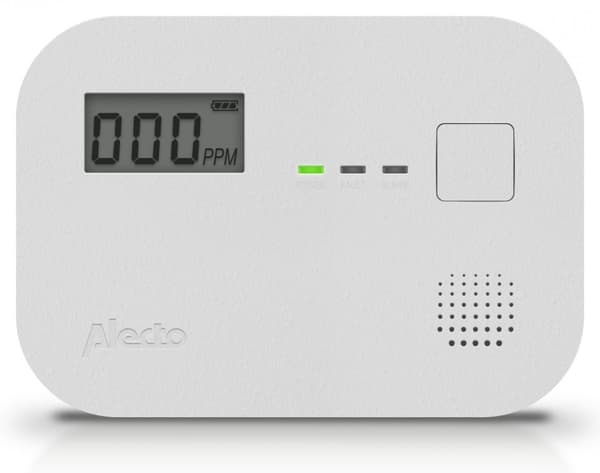 Kuliltedetektor (CO) med display Alecto COA3910