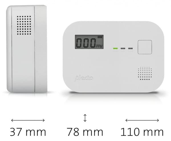 Kuliltedetektor (CO) med display Alecto COA3910