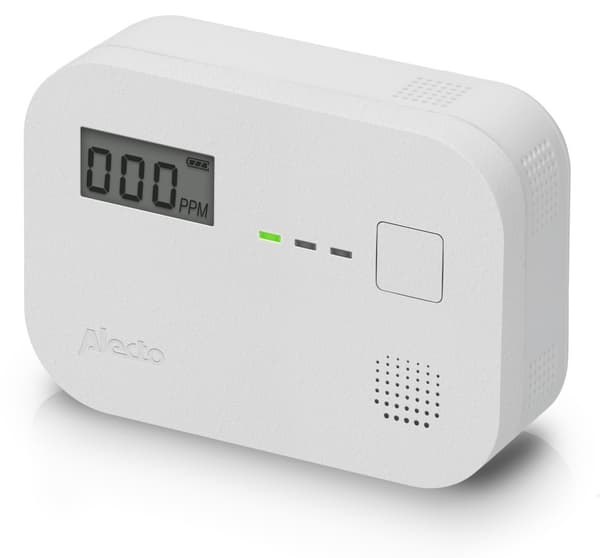 Kuliltedetektor (CO) med display Alecto COA3910