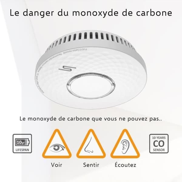 ELRO FV4310 rök- och kolmonoxiddetektor med 10 års inbyggt batteri