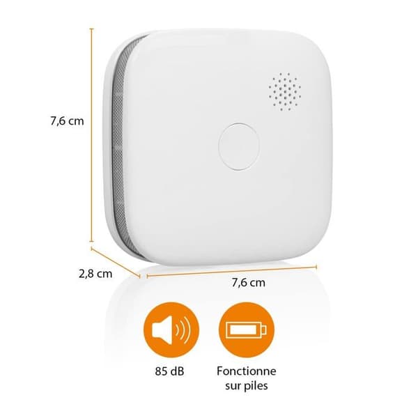 Smartwares rökdetektor - FSM-12601 - Ansluten rökdetektor -85 DB - Uppfyller standard EN-14604