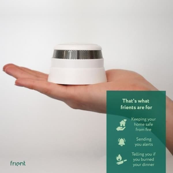 Rökdetektor - FRIENT - Zigbee 3.0 - Kompatibel med JEEDOM - Trådlös strömförsörjning - Fjärrlarm