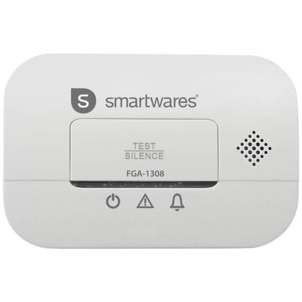 Batteridriven Smartwares FGA-13081 gasdetektor Kolmonoxidgas upptäckt