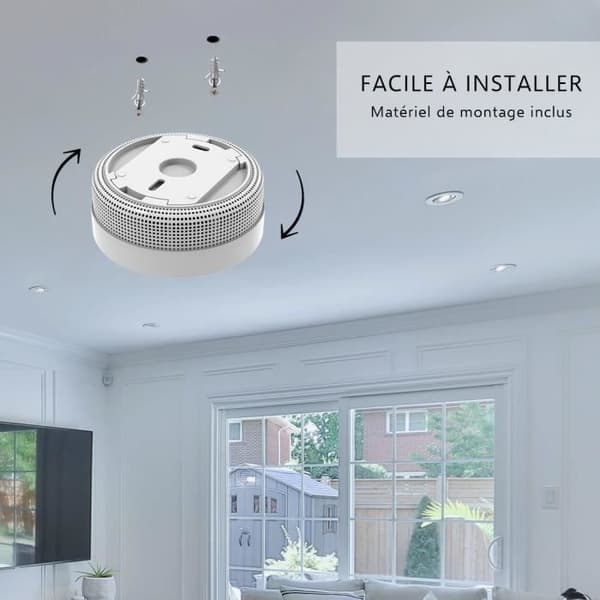 ELRO FS8010 Mini rökdetektor - Kompakt design - 10 års batteri - EN 14604 - 6 delar