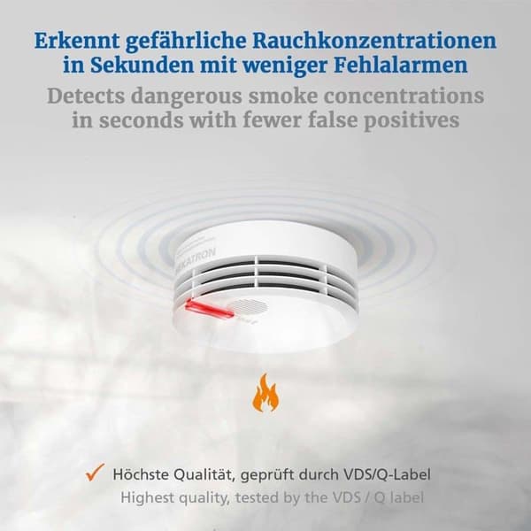 Hekatron - 31-5000049-03-01 - Genius Plus X Edition 2021 - Rökdetektor med radiomodul - 1 förpackning - Flerspråkig vit