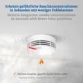 Miniatyrbild 4 av 4: Hekatron - 31-5000049-03-01 - Genius Plus X Edition 2021 - Rökdetektor med radiomodul - 1 förpackning - Flerspråkig vit