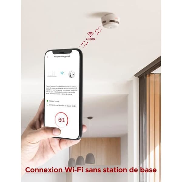 Rökdetektor - X-Sense - XS01-WX - Utbytbart batteri - Wi-Fi 2,4 GHz - Fotoelektrisk