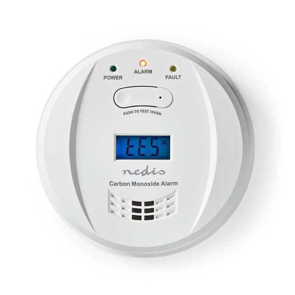 NEDIS Batteridrivet Kolmonoxidlarm 85 dB Vit