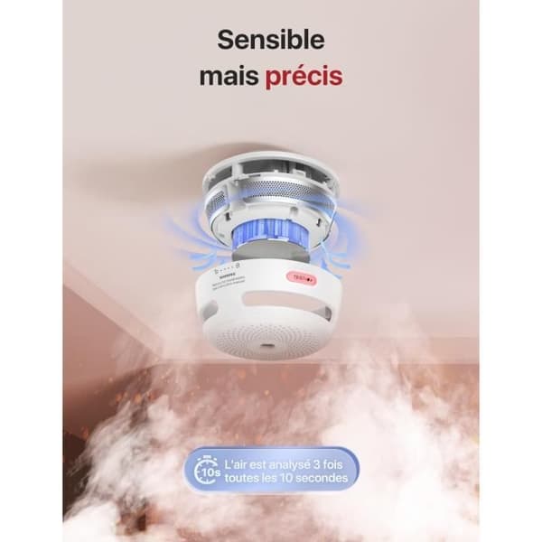 Röksensor - X-Sense - XS01 - 10 års batteritid - Fotoelektrisk sensor - Enligt EN 14604