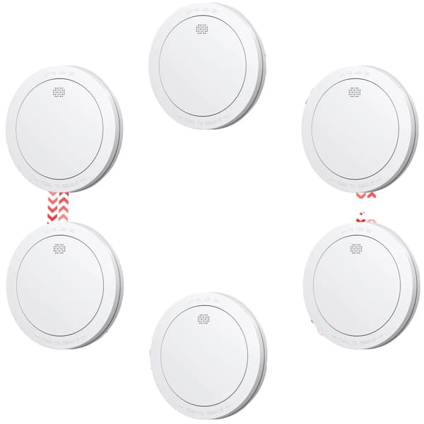 Savuhälytin, 10 vuoden akku, 85 dB hälytysääni,6 KPL