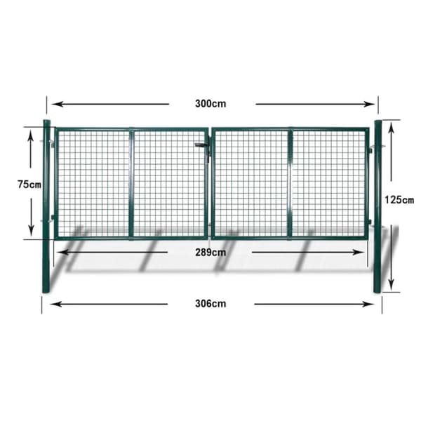 vidaXL Hageport netting 289 x 75 cm / 306 x 125 cm
