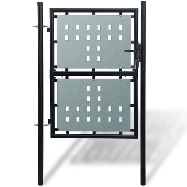vidaXL Yksiovinen Aitaportti musta 100 x 250 cm
