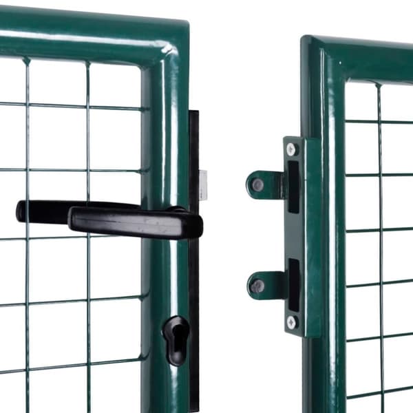 vidaXL Hageport stål 306x175 cm grønn