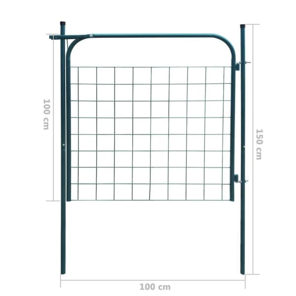 vidaXL Hageport 100x100 cm grønn