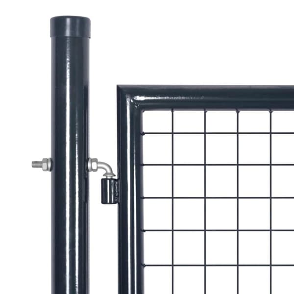 vidaXL havelåge i trådnet galvaniseret stål 289 x 100 cm grå