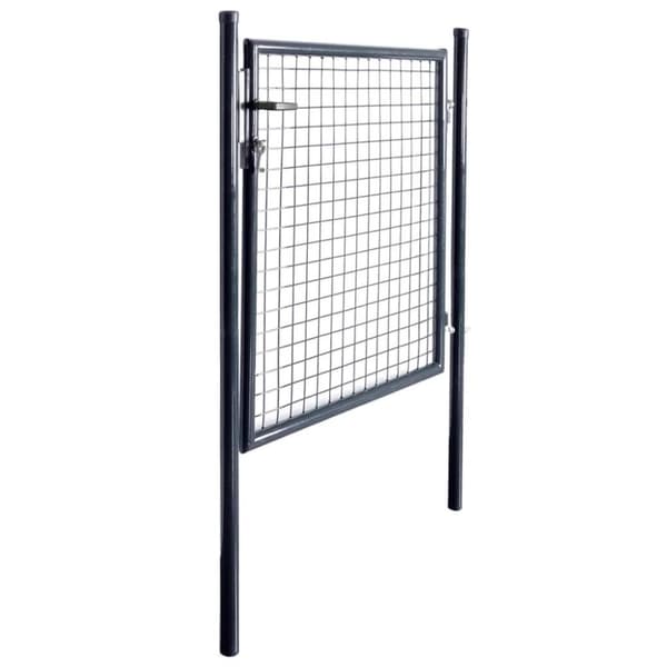 vidaXL havelåge i trådnet galvaniseret stål 85,5 x 100 cm grå