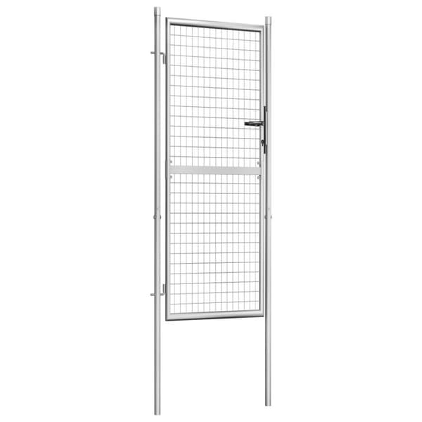 vidaXL Hageport galvanisert stål 105x250 cm sølv