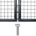 Miniatyrbillede 4 af 6: vidaXL havelåge i trådnet galvaniseret stål 400 x 200 cm grå