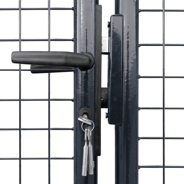 vidaXL Hageport netting galvanisert stål 400x175 cm grå