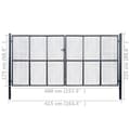 Miniatyrbilde 6 av 6: vidaXL Hageport netting galvanisert stål 400x175 cm grå