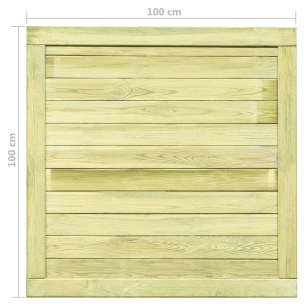 vidaXL Hageport impregnert furu 100x100 cm