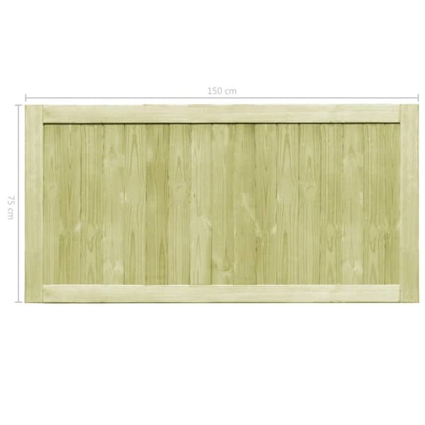 vidaXL Trädgårdsgrindar 2 st impregnerad furu 300x75 cm