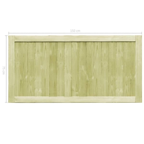 vidaXL Trädgårdsgrindar 2 st impregnerad furu 300x75 cm