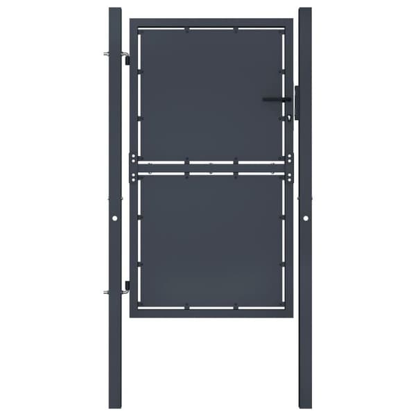vidaXL Puutarhaportti teräs 100x150 cm antrasiitti