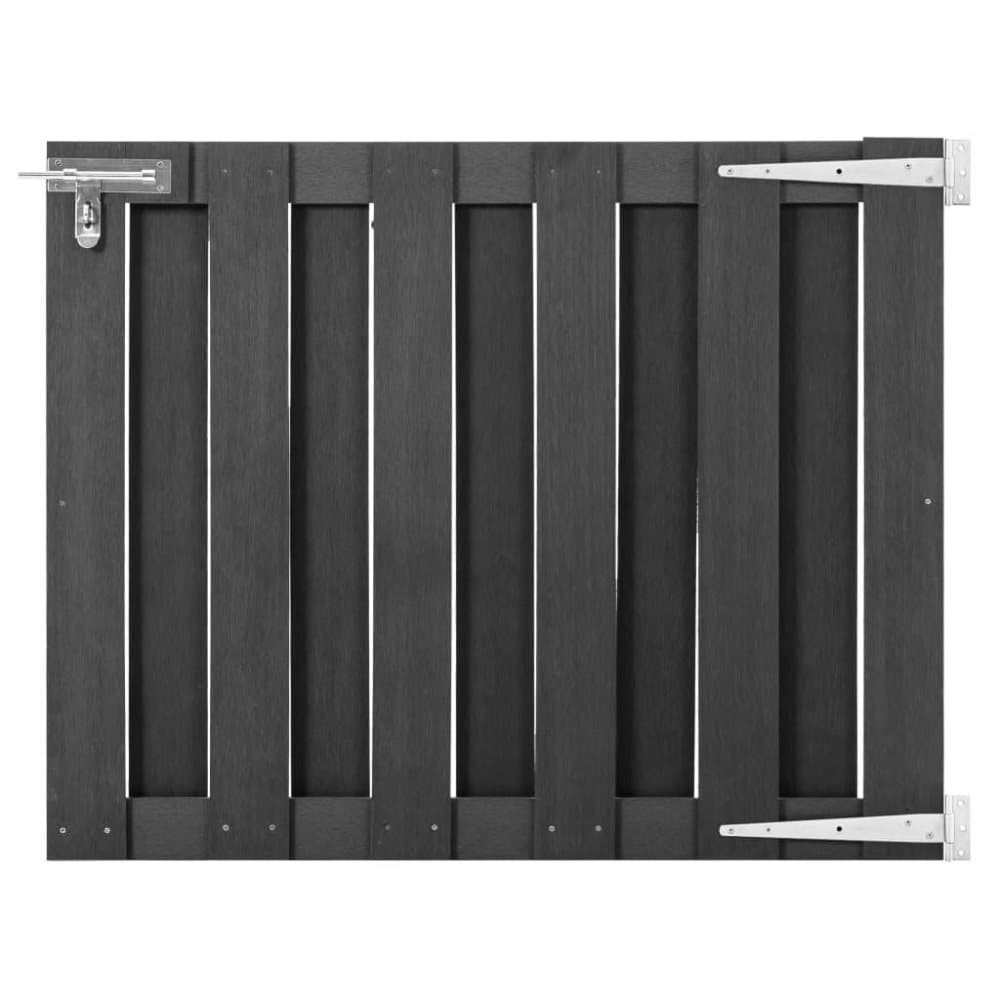 vidaXL Trädgårdsgrind WPC 100x80 cm grå