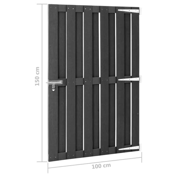 vidaXL Hageport WPC 100x150 cm grå